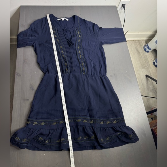 Veronica Beard Katia Silk Embroidered Boho Dress - Picture 11 of 11